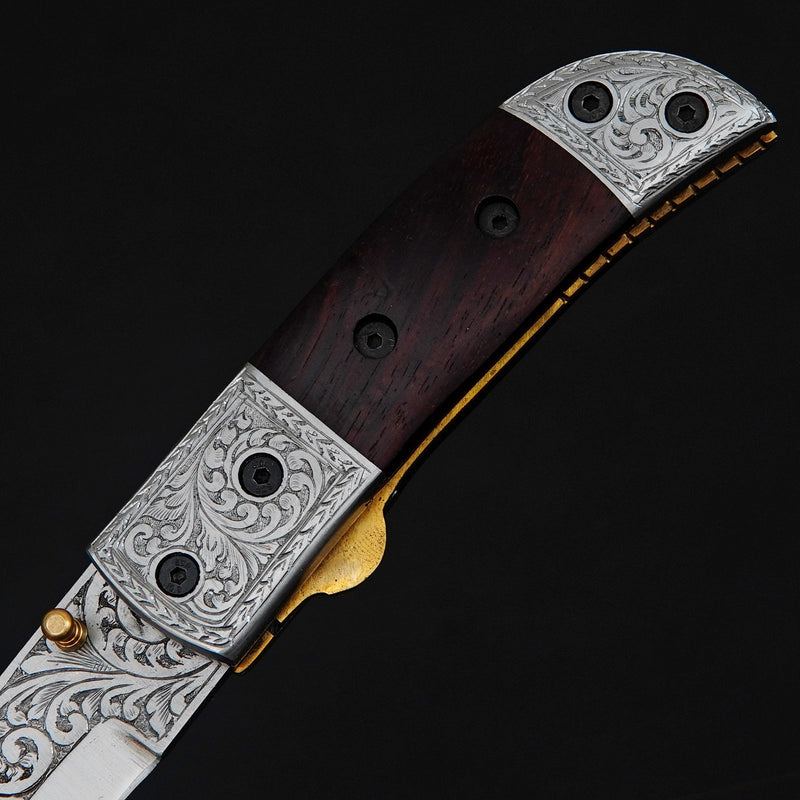 Hand Engraved Rosewood Pocket Skinner