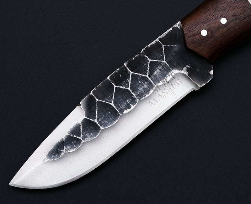 Fixed Blade Diamond Cut Drop Point Knife